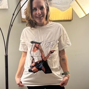 White Graphic T-Shirt with Signature Design